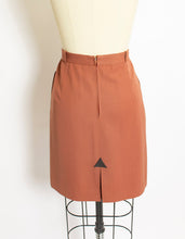 Load image into Gallery viewer, GUCCI Skirt 1980s WOOL Brown Designer Small 80s