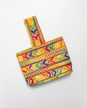Load image into Gallery viewer, Vintage 1970s Tote Bag Rainbow Woven Boho Purse 70s