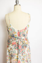 Load image into Gallery viewer, Vintage 1970s Dress Paisley Floral Cotton Full Length Maxi Boho Small