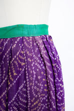 Load image into Gallery viewer, Vintage 1970s INDIAN Cotton Skirt Purple Hand Woven Boho Maxi Small