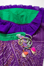 Load image into Gallery viewer, Vintage 1970s INDIAN Cotton Skirt Purple Hand Woven Boho Maxi Small