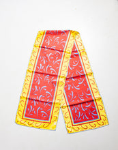 Load image into Gallery viewer, Vintage Silk Scarf Burmel DEADSTOCK Red Long Printed