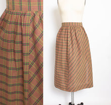 Load image into Gallery viewer, 1980s Full Skirt India Cotton Plaid NOS Unworn XS