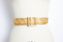 Load image into Gallery viewer, Vintage 1960s Belt Metallic Gold Leather Cinch Waist