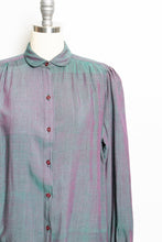 Load image into Gallery viewer, 1970s Blouse India Cotton Sharkskin Shirt M