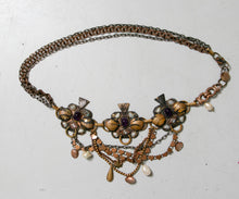 Load image into Gallery viewer, 1980s Belt Handmade Embellished Chain Dangle Tiered