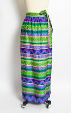 Load image into Gallery viewer, 1970s Wrap Skirt Bright Geometric Print Boho S /M