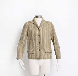 1960s PENDLETON Jacket Wool Tweed Mod Cropped Small