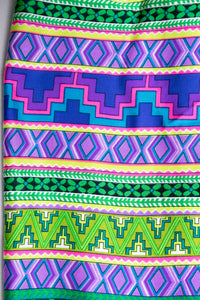 1970s Wrap Skirt Bright Geometric Print Boho S /M