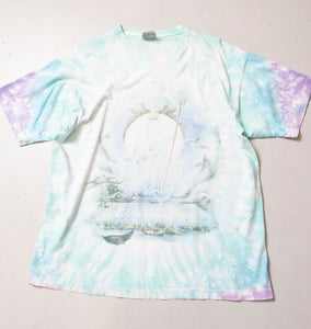 Vintage Grateful Dead Concert T-Shirt Tie Dye Liquid Blue Large
