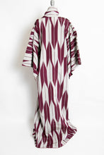 Load image into Gallery viewer, 1950s Kimono Japanese Robe Crepe Long Purple Grey 60s