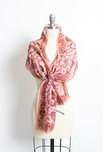 Load image into Gallery viewer, India Cotton Scarf Long rectangular Printed Wrap 1970s