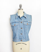 Load image into Gallery viewer, Bill Blass 1990s Denim Top Cropped  Blue Jean M S