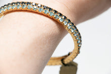 Load image into Gallery viewer, Bangle Bracelet Set RHINSTONE NOS Unused Blue 70s