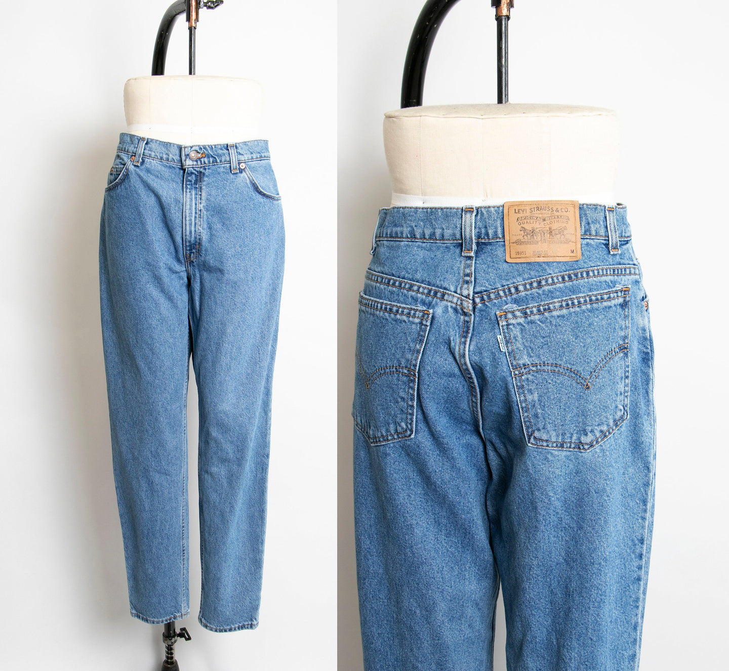 Levi's JEANS Denim Slim Fit Tapered Leg High Waist Mom Jeans 1990s 31