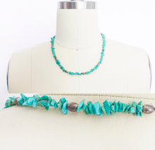 Load image into Gallery viewer, TURQUOISE Necklace Sterling Silver &amp; Stone Beaded Choker