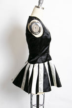 Load image into Gallery viewer, 1950s Dress Dance Costume Piano Key Satin Full Skirt S