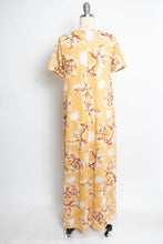 Load image into Gallery viewer, 1970s T-shirt Maxi Dress Floral Sheer Knit Jersey Small Finnish