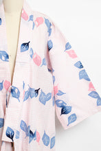 Load image into Gallery viewer, 1980s Kimono Floral Printed Cotton Japanese Robe 80s