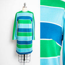 Load image into Gallery viewer, 1960s Dress Vicky Vaughn Striped Mod Shift 60s Small