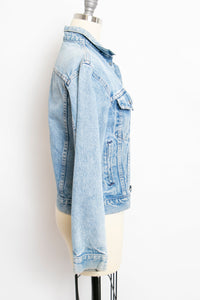 1990s Denim Jacket Cropped Blue Jean Small