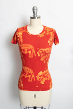 Load image into Gallery viewer, 1970s T-Shirt Elephant Printed India Cotton Tee XS