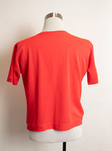 Load image into Gallery viewer, 1970s Sweatshirt Distressed Short Sleeve Red M / L