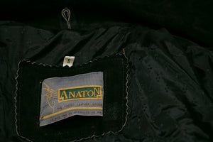 1990s FRINGE Suede Jacket Western Leather Coat Black Small