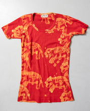 Load image into Gallery viewer, 1970s T-Shirt Elephant Printed India Cotton Tee XS