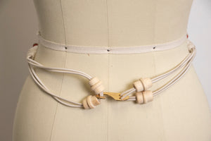 1990s Belt Beaded Rope Ethnic Boho Medium Small