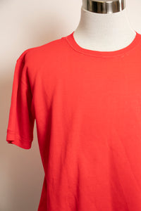 1970s Sweatshirt Distressed Short Sleeve Red M / L