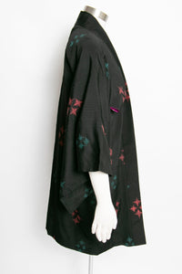 1960s Haori Rayon Printed Kimono Japanese Robe