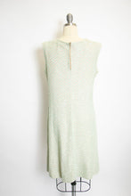 Load image into Gallery viewer, 1960s Dress Illusion Knit Green Shift Woven Sage Medium
