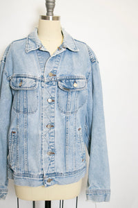 1990s Denim Jacket Lee Blue Cotton Medium