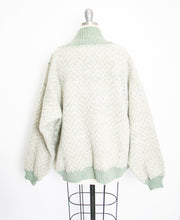 Load image into Gallery viewer, 1970s Wool Sweater Sage Green Oversized Knit L