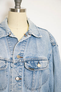 1990s Denim Jacket Lee Blue Cotton Medium