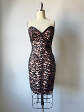 Load image into Gallery viewer, 1980s Dress Tadashi Strapless Sweetheart Sequin Lace M
