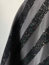 Load image into Gallery viewer, 1950s Full Skirt Black Glitter Taffeta S